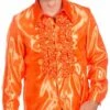 Shirt Met Ruches Voor Heren In Neon Oranje -Halloween Bevordering Winkel rueschenhemd fuer herren in neonorange 1 1280x1280