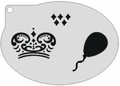 Schminksjabloon Ballon En Kroon