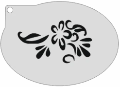 Schminksjabloon Bloem Met Krul