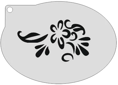 Schminksjabloon Bloem Met Krul 3 Schminksjabloon Bloem Met Krul