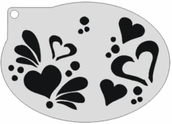 Schminksjabloon Harten