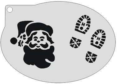 Schminksjabloon Kerstman 3 Schminksjabloon Kerstman