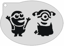 Schminksjabloon Minions Bob & Stuart Meisje