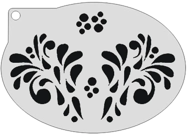 Schminksjabloon Sierlijke Druppels 3 Schminksjabloon Sierlijke Druppels