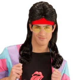 WIDMANN Zwarte Jaren 80 Pruik