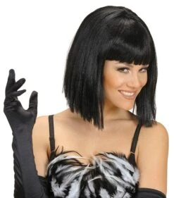 WIDMANN Zwarte Pageboy Pruik