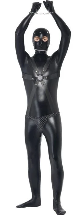 Smiffys Zwart Fetish Morphsuit Unisex