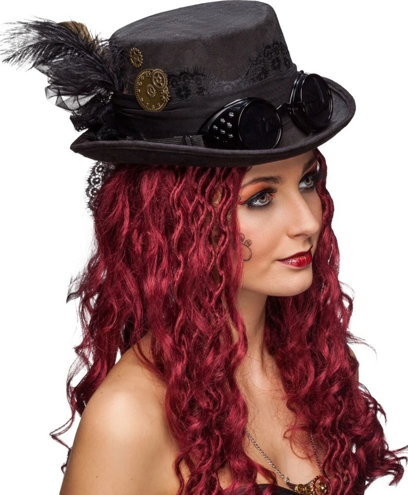 Zwarte Rocker Fedora Hoed 3 Zwarte Rocker Fedora Hoed