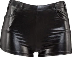 Sexy Lederlook Hotpants Zwart