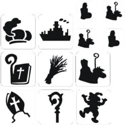 Sint Glittertattoo Sjablonenset