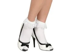 WIDMANN Enkelsokken Met Kant Wit 70 Denier