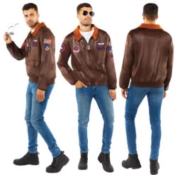 AMSCAN Top Gun-flightjack Voor Heren -Halloween Bevordering Winkel top gun fliegerjacke fuer herren 6 1280x1280