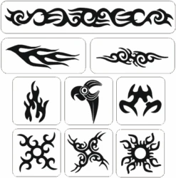Tribal Glittertattoo Sjablonenset
