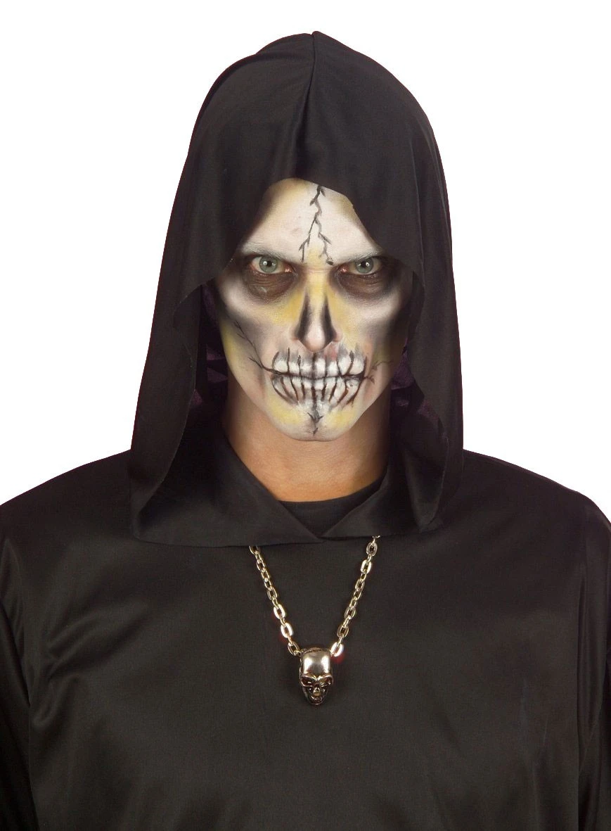 WIDMANN Griezelige Doodshoofdketting Zilver 4 WIDMANN Griezelige Doodshoofdketting Zilver - Afbeelding 2