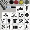 Voetbal Belgie Glittertattoo Set -Halloween Bevordering Winkel voetbal belgie glittertattoo set