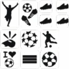 Voetbal Glittertattoo Sjablonenset 1 Voetbal Glittertattoo Sjablonenset -Halloween Bevordering Winkel voetbal glittertattoo sjablonenset