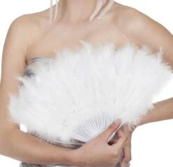 Witte Veren Dame Fan