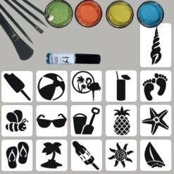 Zomer Glittertattoo Set