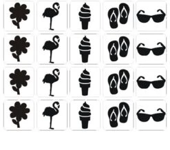 Zomer Glittertattoo Sjablonenset